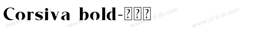 Corsiva bold字体转换